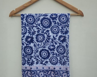 Boho Sarong, Floral Scarf, Women Pareo, Block Print Sarong, Sarong Beach Wrap,