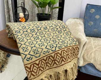 Handgemachte Chenille grobstrick Decke: Kuschelige Decke