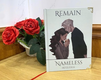 REMAIN NAMELESS Hardcover Book: Illustrated Romantic Dramione Fanfiction, White Cover Art