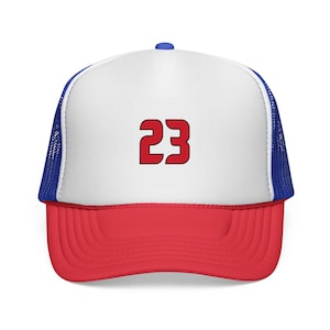 Vintage Style Trucker Cap with 23 Embroidery, Perfect for Sports Fans, Casual Outings, or Gifts, Adjustable Snapback Hat, Retro Cap