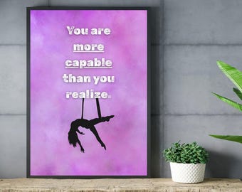Pink Printable Poster – Motivational Wall Art with Inspirational Quote – Pastel Wall Decor – Digital Download