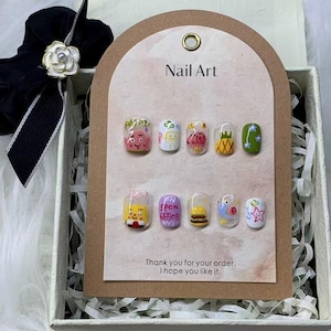 Hand-Painted SpongeBob Nails: Patrick Star Cartoon Nail Art