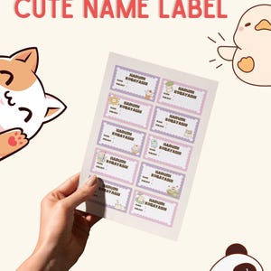 Etiquettes nominatives pour la rentrée des classes - Stickers scolaires personnalisés, étiquettes nominatives mignonnes pour enfants, étiquettes personnalisées pour fournitures scolaires