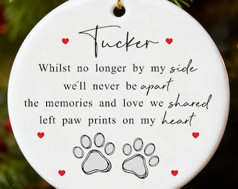 Personalized Dog Christmas Ornament 2025, Custom Pet Ornament with Name, Dog Lover Gift, Dog Mom Present, Pet Loss Remembrance Keepsake