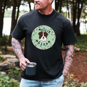Herzzerreißendes Nellie-Nelson-Shirt, Nick-Nelson-Hunde-T-Shirt, süßes Border-Collie-Blumen-T-Shirt, Geschenk für LGBTQ-TV-Serienfans