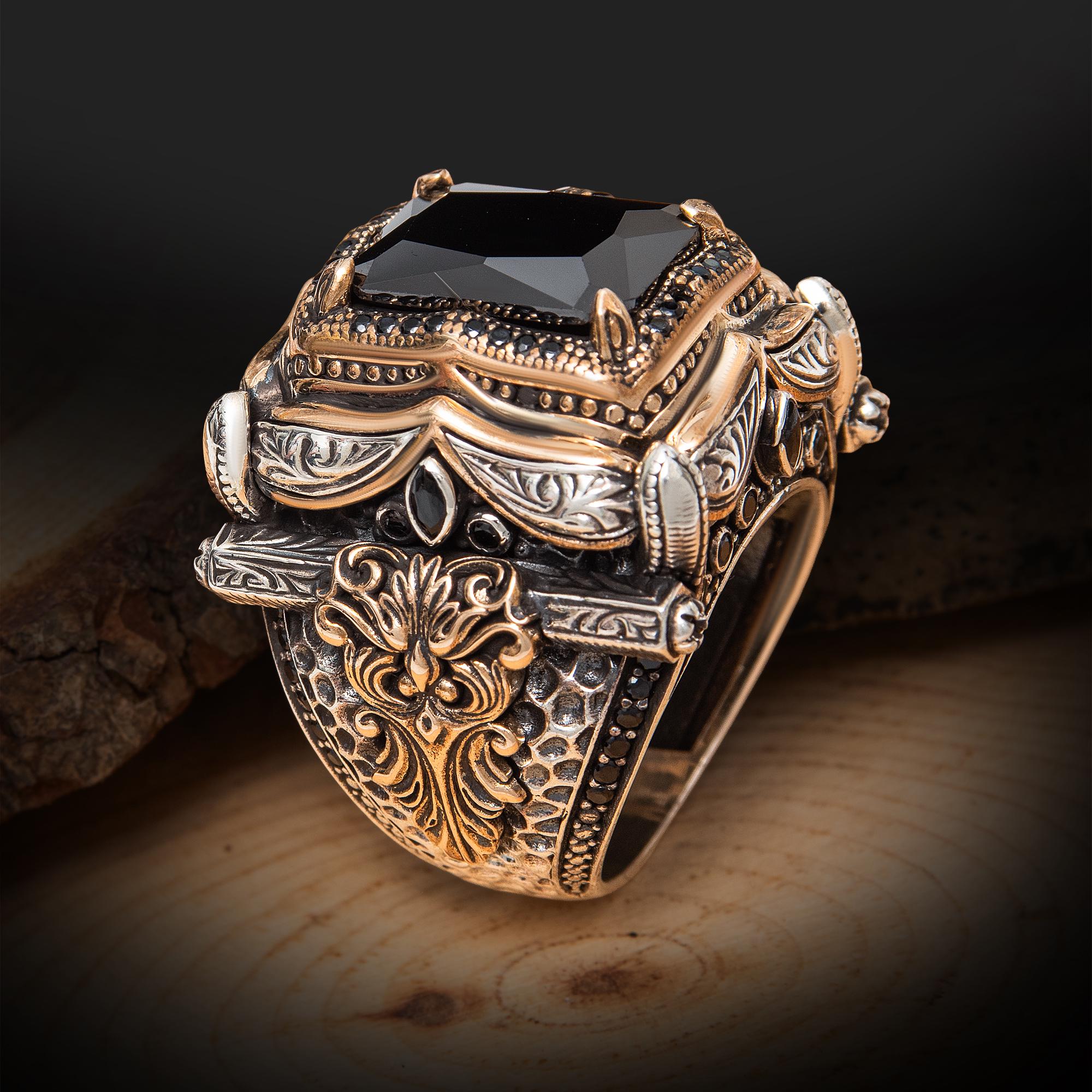 Blackstone Rings - Etsy