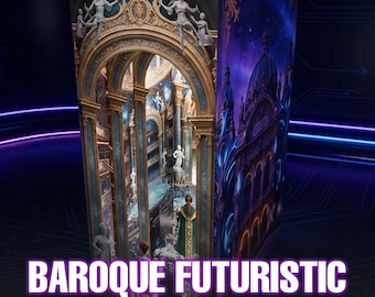 Rincón de lectura de ópera barroca futurista / PDF imprimible