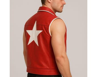 Terry Bogard Inspired Cosplay JVest | Running Wild Real Leather Vest | KOF Fighter Costume