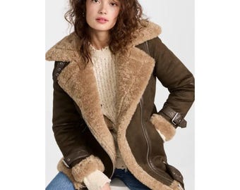 70s Penny Lane Afghan Coat: Genuine Leather, Mongolian Fur Trim