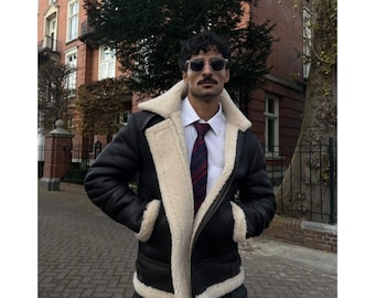Men’s B3 RAF Aviator | Sheepskin Shearling Leather Coat | Bomber Jacket
