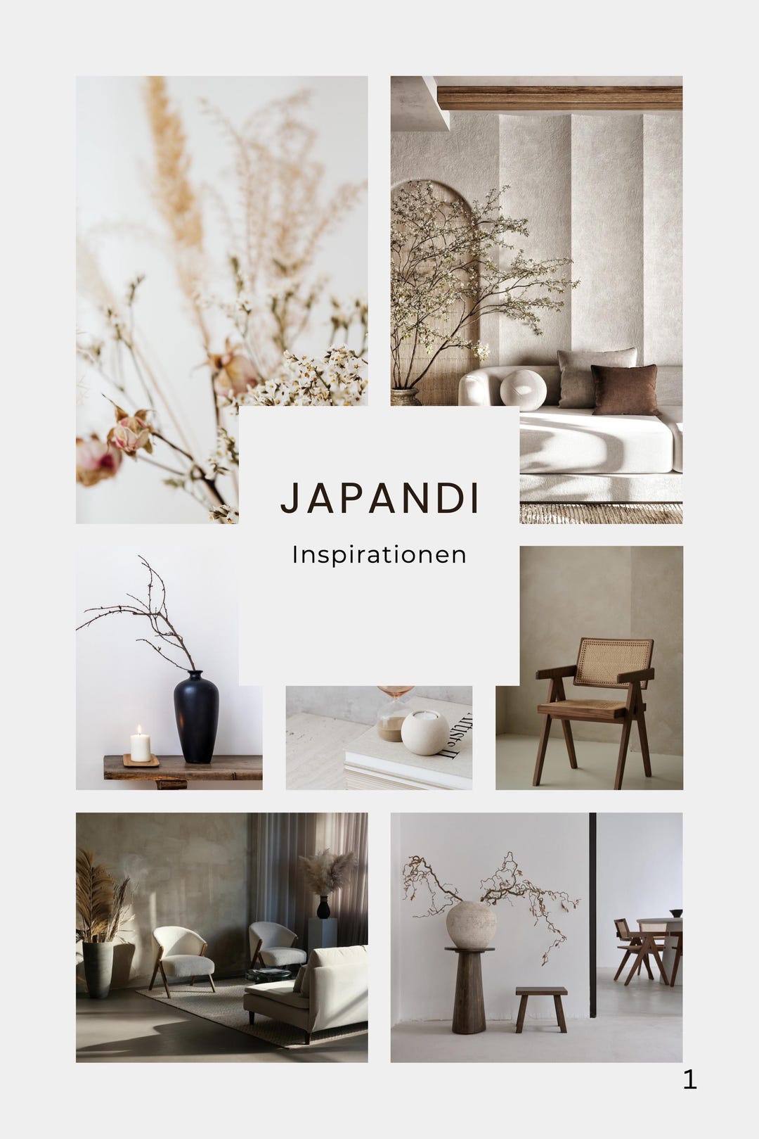 Japandi Moodboard PDF - Interior Design Inspiration - Styling Ideas for ...