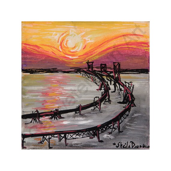 Chesapeake Bay Bridge Sunrise. 8x8 to 11x14 print