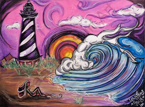 Cape Hatteras Surf Art , 11 x 14 print on fine art paper