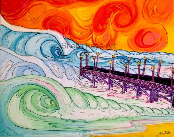 Turbulent 16x20 Original Surf Art on Canvas