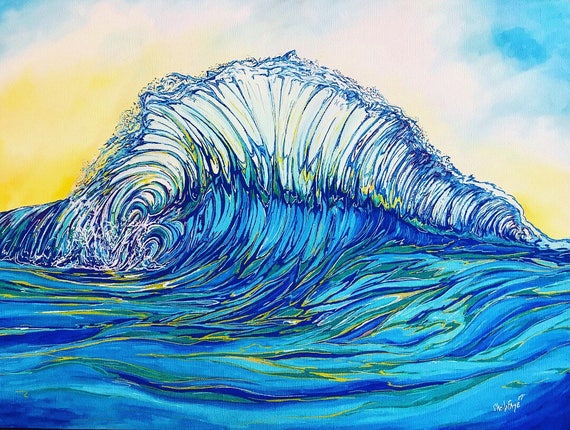 Backwash, Fine Surf Art by Sheila Faye