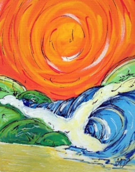Little Orange Wave, 8x10 print on fine art paper