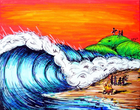 Surf Art 11x14 Giclee Canvas Print, The Life
