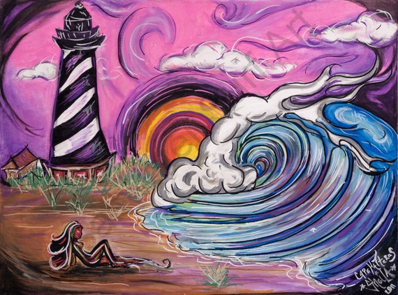Cape Hatteras Lighthouse Giclee canvas print 18 x 24