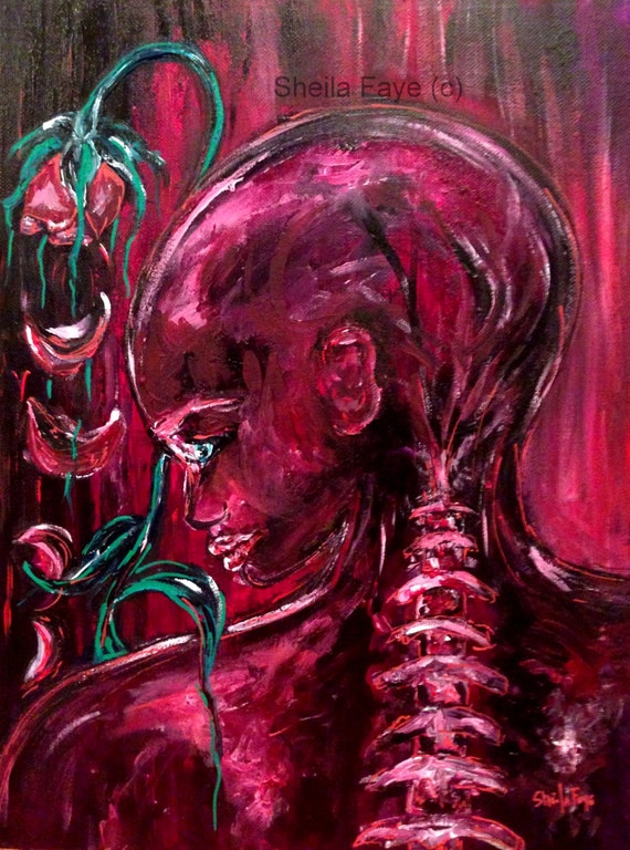 Dying Rose 11x17 Original Art
