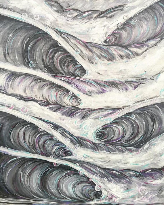 Frothy 16x20 Original Acrylic Painting