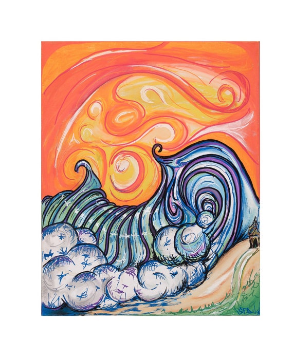 16x20 matted Orange Wave giclee print