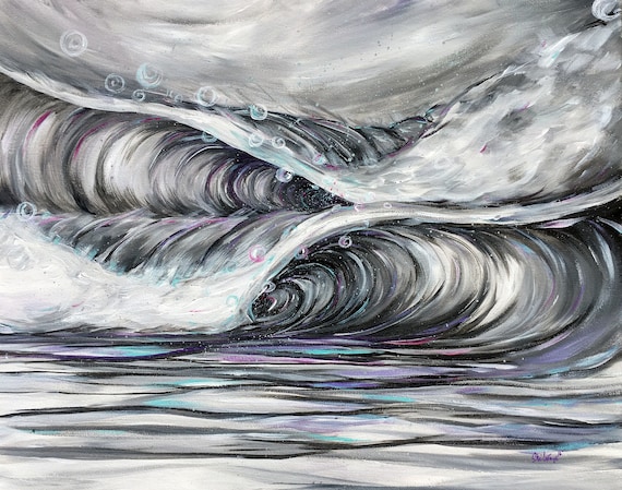 Frothy Waves 16x20 Giclee Canvas Print