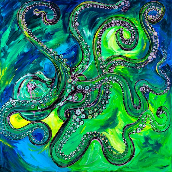 Kraken, Fine Art by Sheila Faye