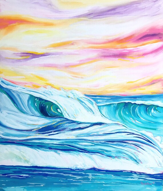 Moving Seas. 16x20 Original framed painting