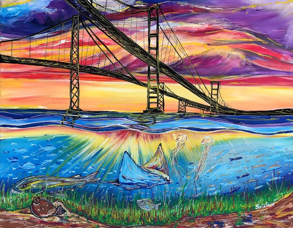 Tidal Sunset 16x20 Giclee Canvas Print