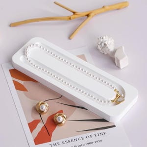 Gypsum Beading Tray, Clear Acrylic Beading Board for DIY Jewelry Making, Jewelry Design Tray for Bracelets, Necklaces & Earrings