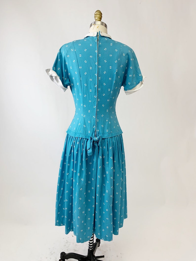 XXS 1950s Blue Day Dress