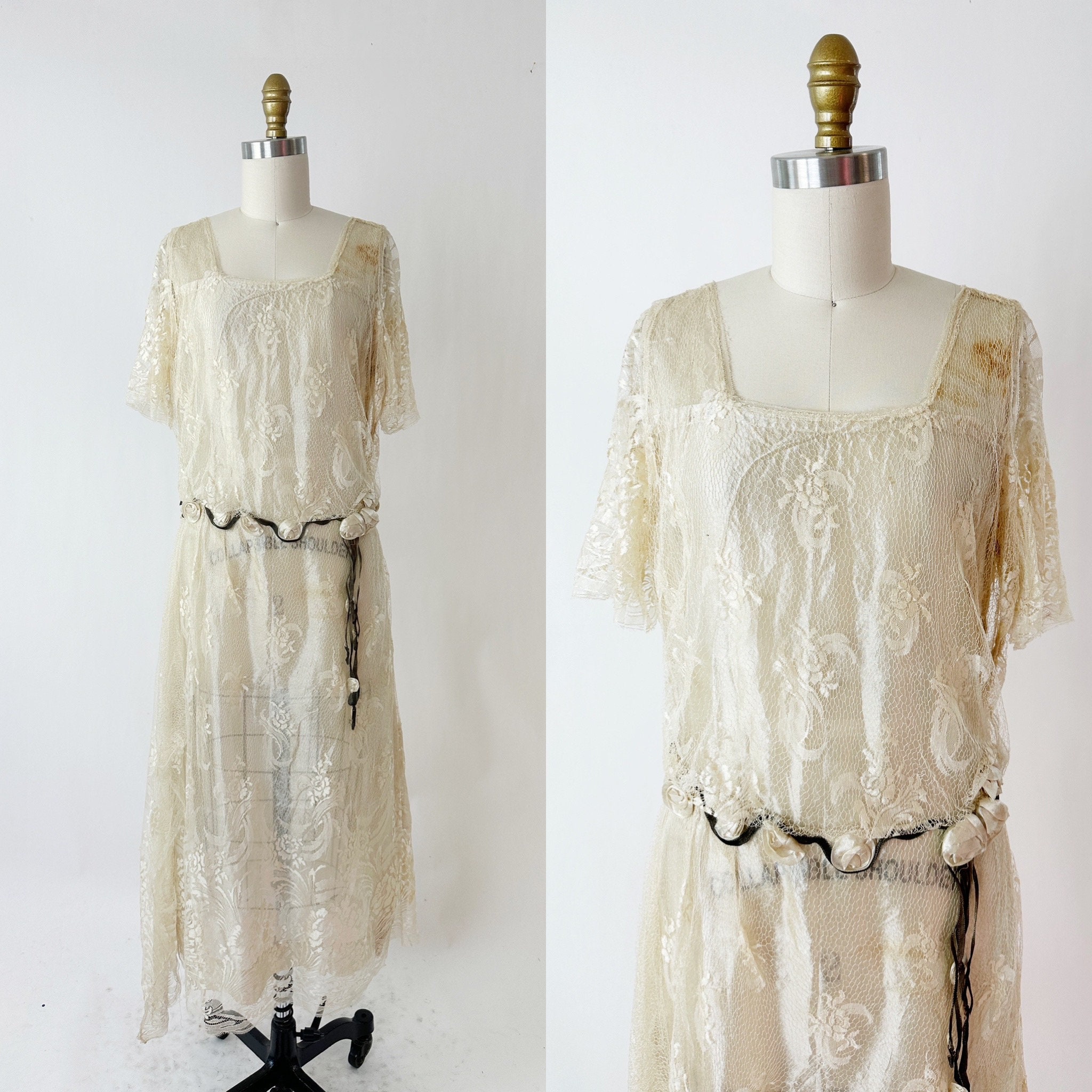 ameri vintage FLOWER LACE DRESS Sサイズ Ameri Vintage FLOWER LACE DRESS Sサイズ