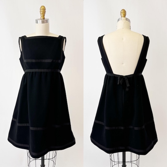 Geoffrey Beene, 1960s Geoffrey Beene Black Mini Dress