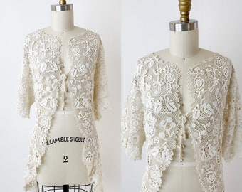 1900s Rare Irish Crochet Jacket