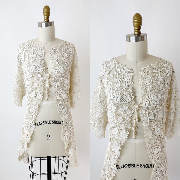 1900s Rare Irish Crochet Jacket