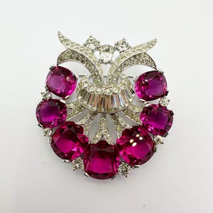 1950s Rare JOMAZ Open Backed Rhinestone Brooch