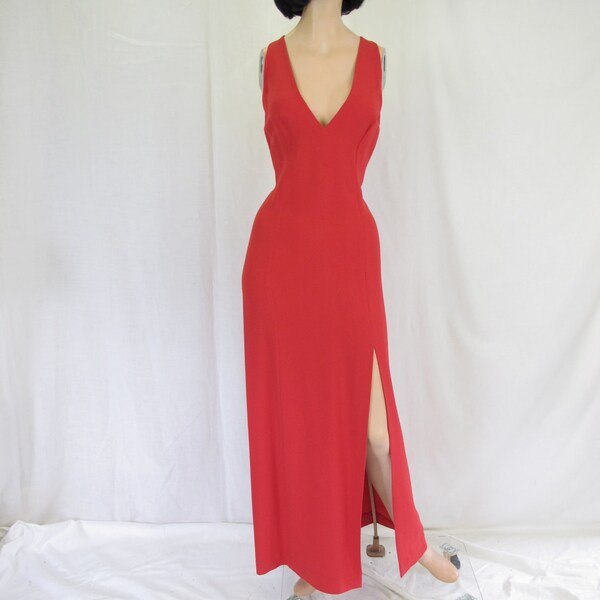 Vintage Designer Krizia Red Evening Gown