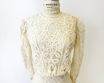 Antique Victorian or Edwardian Lace Blouse C 1910 Princess