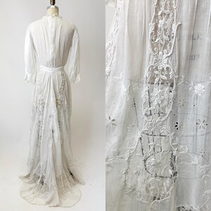 Antique 1900s Hand Embroidery Lawn Linen Dress - Etsy