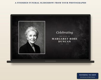 Funeral Slideshow Service | 24 Hour Photo Tribute (MP4 Video)