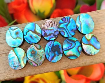 Paua Abalone Shell Cabochon – Oval Gemstone For Jewelry Making