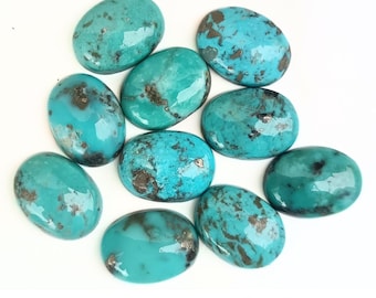 Campitos Turquoise Cabochon: Oval Gemstone for Jewelry Making