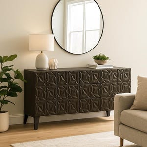 Wooden 4 Door 3 Drawer Sideboard
