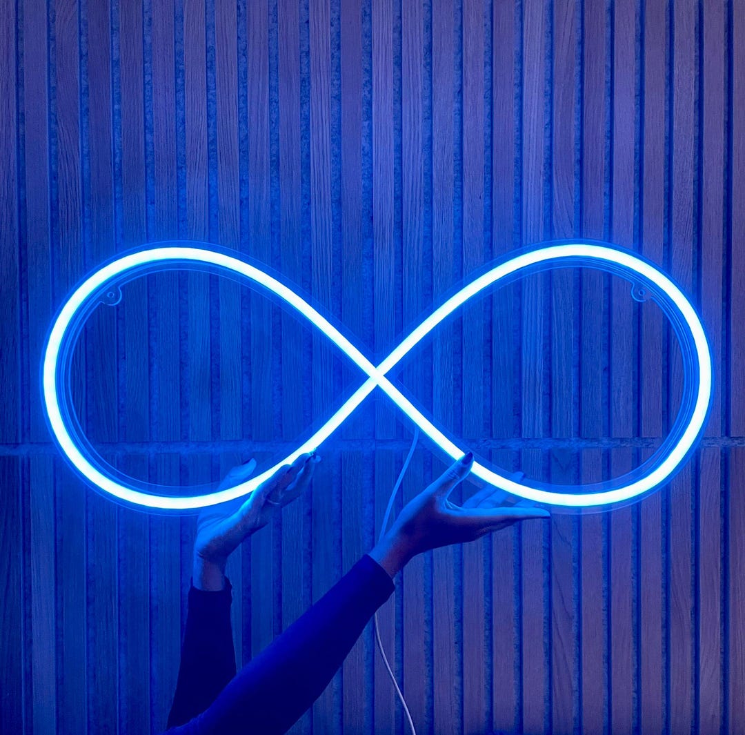 INFINITY Multicolour RGB LED Sign With Remote Control + App - Etsy
