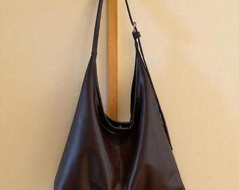 Textured Retro Leather Shoulder Shopping Bag for Women, Large Capacity Solid Color Tote, Casual Everyday Hobo Handbag for Work, Gift for her