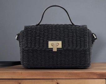 Woven Straw Barrel Handbag for Women Paper Rope Shoulder Messenger Bag, Handmade Tote, Boho Chic Crossbody Purse, Casual Hand-Held, Gift