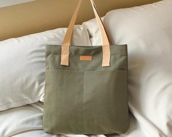 Handmade Computer Tote Canvas Bag, Work Laptop Shoulder Bag, Minimalist Office Tote, Casual School Handbag, Durable Travel Shopper, Gift