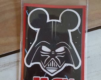 Personalized Disney Luggage Tag Inspired by Darth Vader | Custom Bag Tag for Family Vacation