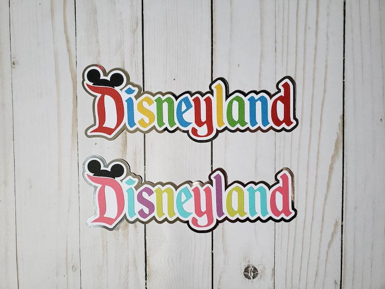 Disneyland Title Die Cut Etsy
