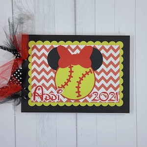 Personalized Disney Softball Autograph Book